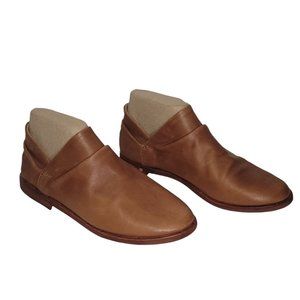 Beek Puffin Slip On Leather Flat Bootie Shoe Women's 6.5